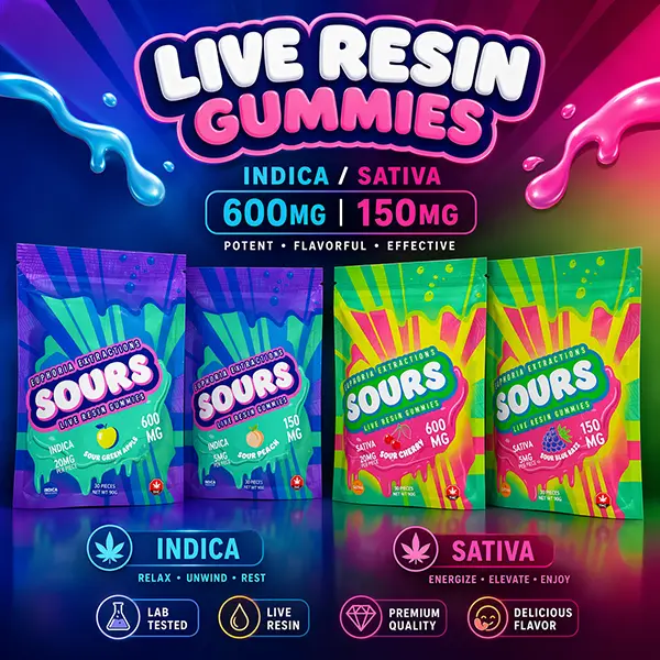 LIVE RESIN GUMMIES SOUR IND / SAT in ASSORTED FLAVORS product listing