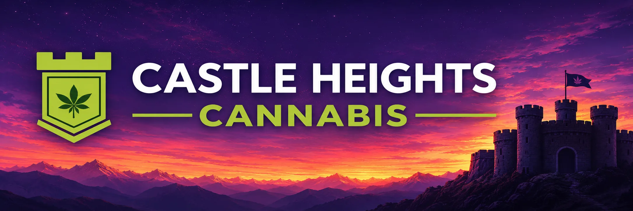 Castle Heights Cannabis branded welcome graphic